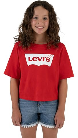 Levi'S Kids Light Bright Cropped Top Fille Super Red 14 Ans