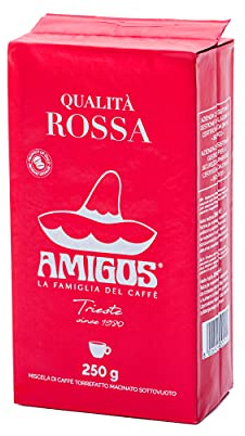 Amigos Caffè - Qualità Rossa macinato per moka in confezione da 250 g