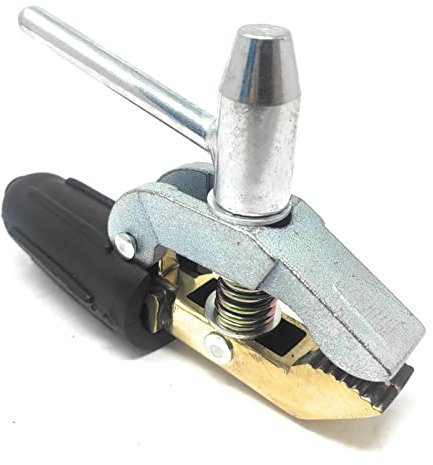ELCAN Pinza de masa de 500A profesional de tornillo para soldadura electrodo, TIG y MIG, pinza de tierra resistente de 500 amperios para máquina de soldar
