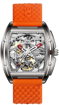 CIGA Design Skeleton Watch Z Series Titanium Automatic Mechanical Wristwatch Sapphire Tonneau Analog Men's Watches 3ATM Waterproof Unisex Steampunk Gift