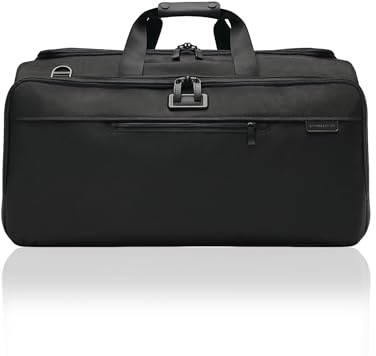 Briggs & Riley Reisetasche, Weekender und Übernachtungstasche für Damen und Herren, weiche Reisetasche, Schwarz, 22 Inch Garment Duffle Bag