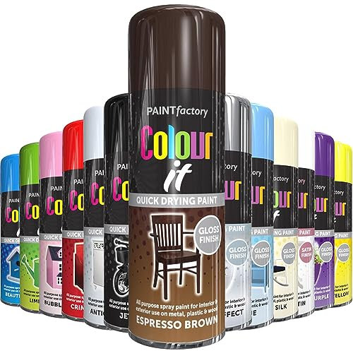 AlezyB - Espresso Brown 400ml All Purpose Spray Paint | Use on Metal, Wood, Plastic and Multipurpose Aerosol Professional Quality Perfect Finish, for Interior Exterior and Excellent Coverage