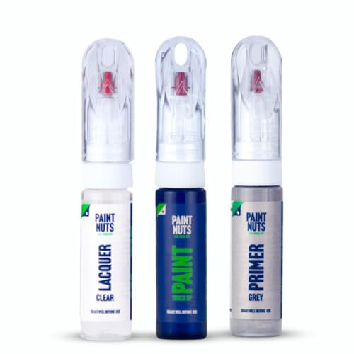 PaintNuts Touch Up Paint suitable for ASTON MARTIN CHINA GREY (AST5171D) 2-in-1 High-Precision Touch Up Pen, Clear Lacquer & Primer Bundle