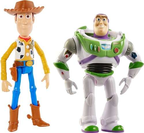 Disney And Pixar Toy Story Woody and Buzz Actionfigur, Spielzeug, 2er-Pack, Pizza-Planeten-Abenteuer