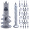 XUELIYUN 50Pcs Plasterboard Fixings Heavy Duty Plasterboard Wall Plug Plasterboard Screws Wall Plugs and Screws and Wall Plugs Set Metal Anchor 31mm for Concrete Timber and Wall Hanging Stuff