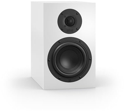 Nubert nuBoxx B-40 | weißer Kompaktlautsprecher mit Grauer Front | 1 Stück Passivbox | Lautsprecher für die Stereo-Anlage | kompakter Regallautsprecher | Box mit 2 Wege Technik | Box für Heimkino