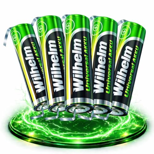 5 x AA Mignon AKKU LÖTFAHNE U-Form U Wilhelm Universal Batterien wideraufladbar 1,2 V HR6