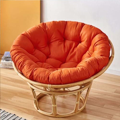 Generisch Papasansessel Kissen Papasan Sitzkissen für Hängesessel Rund Papasan Sessel Hängesessel Kissen für Korbsessel Garten Stuhlauflag für Gartenstuhl Rund Kissen Wohnzimmer,A,120x120cm