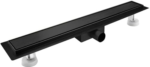 sunrik Shower Drain Black 120 cm