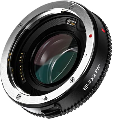 VILTROX EF-FX2 Pro Adaptador de Objetivo de Enfoque Automático 0.71x, Reductor Focal Aumentador de Velocidad Compatible con Canon EF Mount Objetivo a cámara Fuji X-Mount X-T3 X-T2 X-T20 X-T10