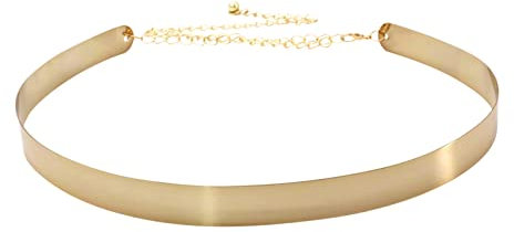 QINQNC Damen Plus Size Stoffgürtel Damen Geschenke Taille Metall verstellbar für Frauen plus Gürtel Spiegelgröße glänzend stilvoll zum Gürtel Frauen Kein Sichtbarer Ledergürtel (Yellow, One Size)