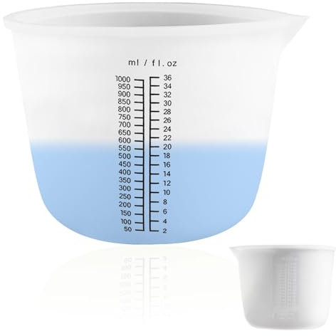 Grandi Misurino in Silicone 1000 ml, Grande Misurino in Resina Epossidica, Misurino in Resina Epossidica, Misurino in Silicone Epossidico per Creazione di Gioielli, Stampini, Fai Da Te, Artigianato