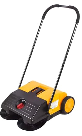 Barredora manual con radio de 55 cm, 25 litros, fácil de guardar y ajustable