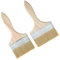 Nogeqi Lot de 2 pinceaux à lasure pour bois - 105 mm/94 mm - Avec manche en bois de hêtre - Pinceau plat - Pinceau large - Pour lasures, huiles, peintures murales, bois, métal et meubles