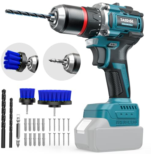 TASDISE 18V Akku-Bohrschrauber Set kompatibel mit Makita Akku – Akkuschrauber & Bohrmaschine mit 50 Nm Drehmoment Max, 2-Gang-Getriebe, Für Hausreparatur, Heimwerker (ohne Akku/Ladegerät)