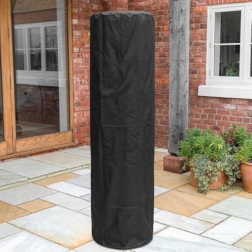 HARRIER 2000w Rounded Standing Outdoor Patio Heater | 3 Energy Efficient Heat Settings | 2-in-1 Wall Mounted & Freestanding with 9kg Base Weight & Portable - Optional Cover (Patio Heater + Cover)