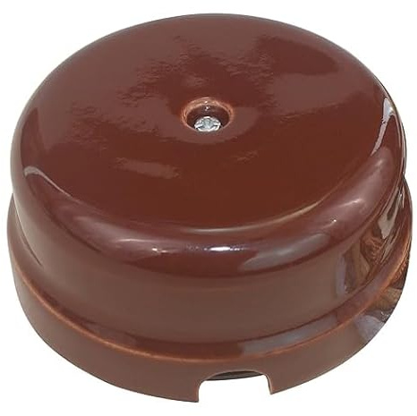 Scatola di Derivazione in Porcellana ø78mm. Colori: Bianco e Nero (Marrone)