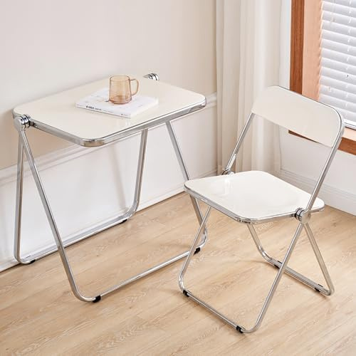 Set tavolo pieghevole e sedia, tavolo da spuntino compatto e versatile, scrivania salvaspazio per sala da pranzo, casa, ufficio e uso all'aperto