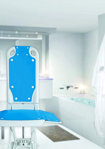Identités, Galapagos - Sollevatore da bagno confortevole integrale, migliora la mobilità, schienale reclinabile, motorizzato, leggero, installazione senza attrezzi, peso massimo supportato di 140 kg