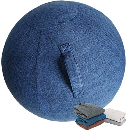 Siege Ballon Ballon-siège Bureau Swiss Ball siège Ergonomique Ballon Grossesse 55/65/75 cm pour Yoga Ball/Ballon Fitness/Ballon Gym/Ballon Pilates avec Housse de Protection antidérapante(Pas de balle)