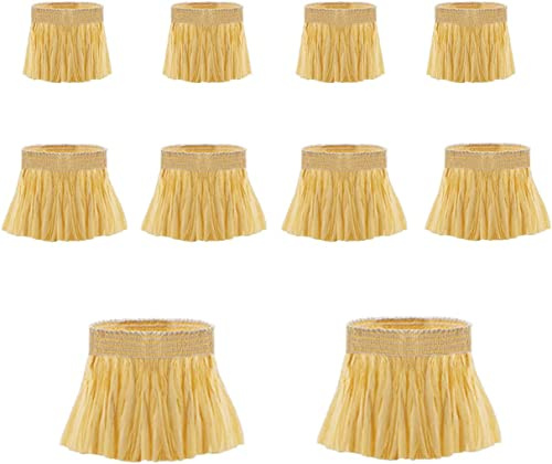 niCWhite 10 st fågelskrämma sugrör kit halloween kostym tillbehör | Raffia gräs hals arm och ankelband för festtillbehör halloween dekorationer