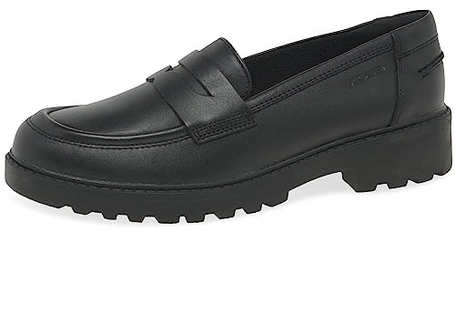 Geox J Casey Girl C Mocasin para Niñas, Negro J36, 35 EU