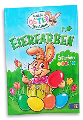 Oster Eier Farben - 5 Farben - Eierfarben - 5 kräftig bunte Farben Rot Gelb Orange Grün Blau