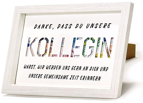 HSDSH Geldgeschenk Abschied Kollege, Abschiedsgeschenk Kollegen Jobwechsel, Geldgeschenk Bilderrahmen, Kollegin Geldgeschenke Verpackung für Männer Frauen Abschied Kollegin Ruhestand Jobwechsel