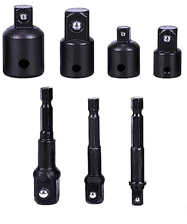 Zohino 3 Pcs Power Drill Impact Grade Socket Adapters Set For Power Drill 4 PCS Impact Socket Adapter and Reducer Set