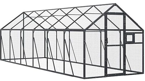 vidaXL Volière Anthracite 1,79x6x1,85 m Aluminium