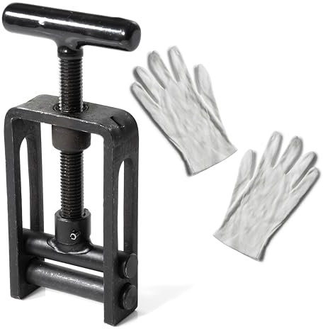 HAWETICO Pipe Squeeze-Off Clamp Tool 0–32 mm (0–1.25 in) – Isolation & Emergency Water Shut-Off for MDPE/PE/PEX Plastic Pipes, Durable Steel Alloy, Supplied with Gloves