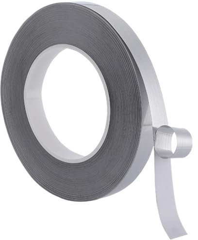 GORGECRAFT Ruban de Bordure de Papier Peint Flexible Argenté de 50mX15mm Moulure Murale Bandes de Calfeutrage Auto-Adhésives Finition Miroir Bord de Carrelage Lignes Décoratives Décoration D'Intérieur