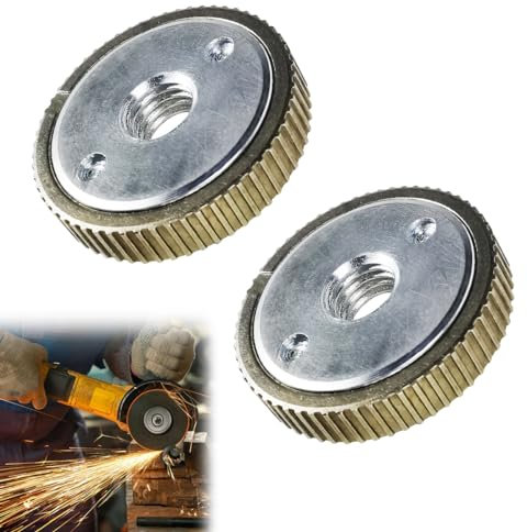 2 Pièces Écrou à Serrage Rapide M14 Kit, L'éCrou De Serrage Rapide Convient à Toutes Les Meuleuses Angulaires Avec Filetage, pour Hitachi, AEG, Black & Decker, Makita, Dewalt, Flex Meuleuses d'angle