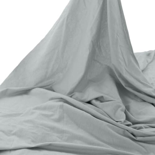 TOLKO Dekomolton tyg, moltontyger, metervara, B1, svårantändlig | 300 cm bred | gardiner, bakgrund, fotostudio, mässor, teaterscen, konsert | Bomullstyger för sömnad och dekoration (ljusgrå)