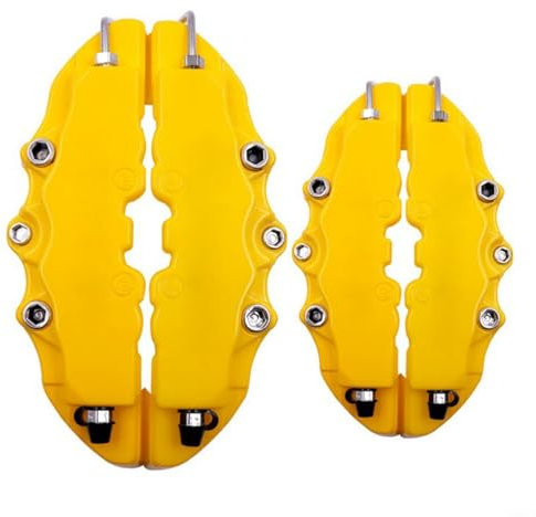 Car Brake Caliper Cover Car Brake Caliper Protector Cover ABS Plastics 3D Style Brake Caliper Covers Car Disc Front Rear Kits Yellow 4 Pcs
