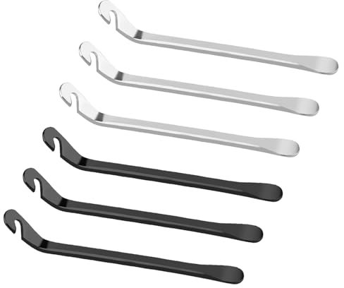 Bicycle Tyre Lever, Pack of 6 Metal Tire Levers for Bike Tire Removal Tool, Durable Tire Changing Tool Kit for Mountain and Road Bikes