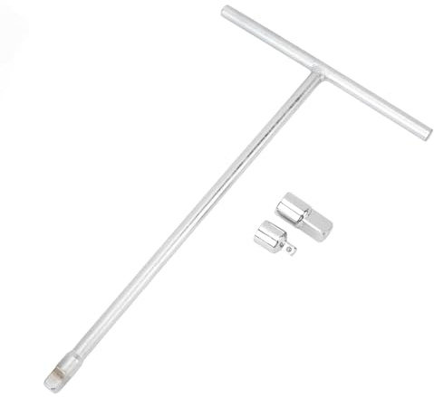 Ausla Clé à Poignée en T en Acier au Chrome Vanadium, Longue Portée pour les Espaces Restreints, Douilles de 3/8 Pouces, y Compris les Adaptateurs 1/4 Pouces et 1/2 Pouces, clé