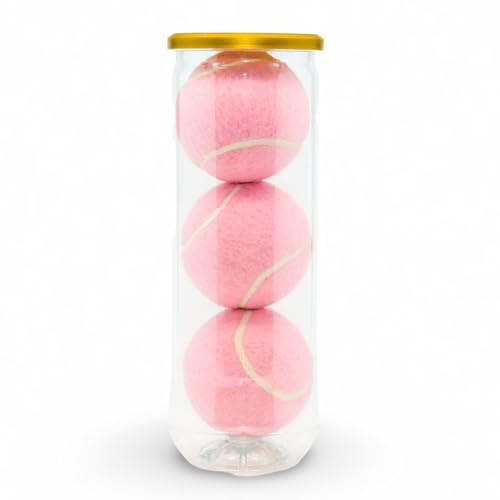 Price of Bath 3 Boules de Padel Colorées dans Un Tube - Durables et de Longue durée - Fabriquées au Royaume-Uni. (Rose Pastel)