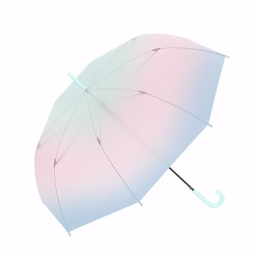 Meichoon Parapluie transparent léger et portable de voyage imperméable avec cadre en fibre de verre en acier inoxydable durable 8 baleines avec forte résistance au vent pour les intempéries pour