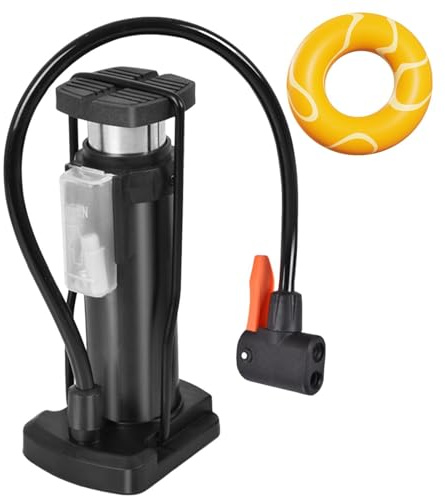Pompa A Piede Della Bicicletta in Nylon - Pneumatici Per Bici Pompa Ad Aria Del Piede | Alluminio Alliag Anti Slip Portatile Pneur Con Pressione Per Pallone, Pallacanestro, Pallavolo, Moto