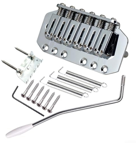 Tremolo-system kompatibelt med elgitarrer, erbjuder stabilitet och enkel användning i ett paket (guld svart)