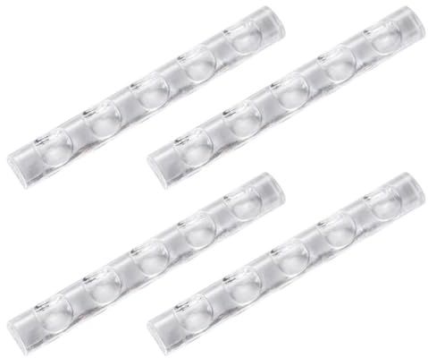 UKCOCO Lot de 4 Porte-stylos en Acrylique Transparent 5 Compartiments pour Nail Art, Support de Rangement pour Pinceaux de Manucure, Accessoire Pratique pour Salon et Table de Manucure