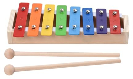 Xylofon 8 tangenter Xylofon | Färgglad kompakt storlek Glockenspiel