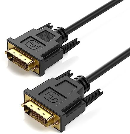 JAMEGA - 2m High Speed DVI zu DVI Kabel - Monitorkabel | DVI-D 24+1 Dual-Link | HDTV Auflösung bis 2560x600 Full HD 1080p 1600p | vergoldete Kontakte | verzinnte OFC Kupferleiter