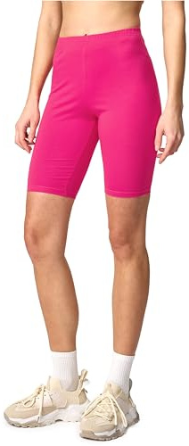 Merry Style Damen Sport Leggings kurz Sportleggings Radlerhose Sporthose aus Baumwolle MS10-200 (Amaranth, XS)