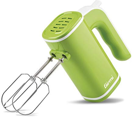 Girmi SB0303 Sbattitore, 150 W, 5 velocità + Turbo, Accessori inclusi INOX, Verde