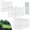 Ikodm Teichzaun Gartenzaun Komplettset - 10 Stück Teichzaun Steckzaun Metall 22 Zaunelemente - 10 Zaunelemente 12 Befestigungsstäbe - Teichschutzzaun Unterbogen Zaun für Hunde - Länge 7,5 m
