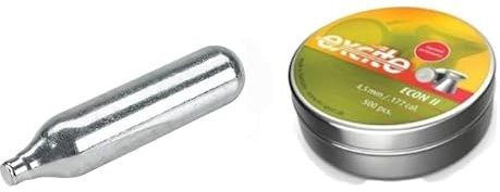 10 BOMBOLETTE CO2 Soft Air Gas 12G per Pistola CO2 CON PALLINI PIOMBINI CAL 4 5 4.5