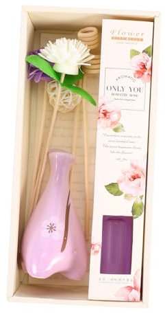 Ciieeo Aromaterapia Jarrón De Cerámica Elegante Decoración para Baño Dormitorio Antiestrés Soporte para Aceites Esenciales