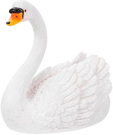 OUNONA Schwimmendes Schwanenmodell Schwan-Skulptur schwimmende Teichdekoration Kunsthandwerk aus Kunstharz Ornament Garten Schwan Dekoration schwebende Schwanenfigur Tier